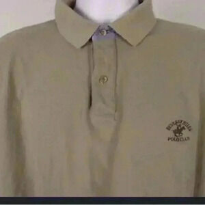 Beverly Hills Polo Club Polo Preppy Shirt Size L Men's Light Olive Green NWOT